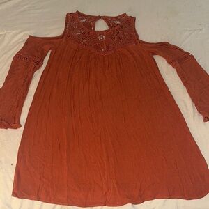Xhilaration Terracotta Cold Shoulder Dress